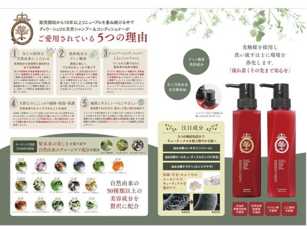 画像3: ディウ・シェリエ 天然シャンプー〈プロフェッショナル〉500ml  (3)